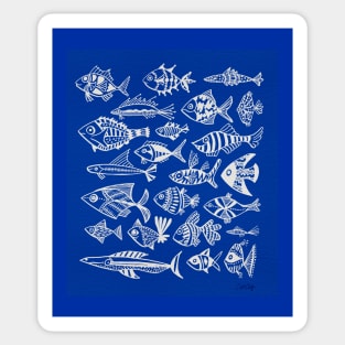 fish inkings blue Sticker